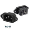 IEC320 C14 Electrical AC Socket 3 pin red LED 250V Rocker Switch 10A fuse female male inlet plug connector 2 pin socket mount
