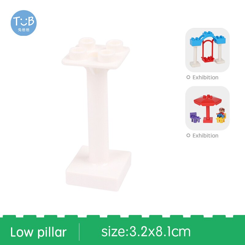 Blocks Amusement Park Accessory Slide Ladder Swing Seesaw Carousel Big Large-particle City Building Children&