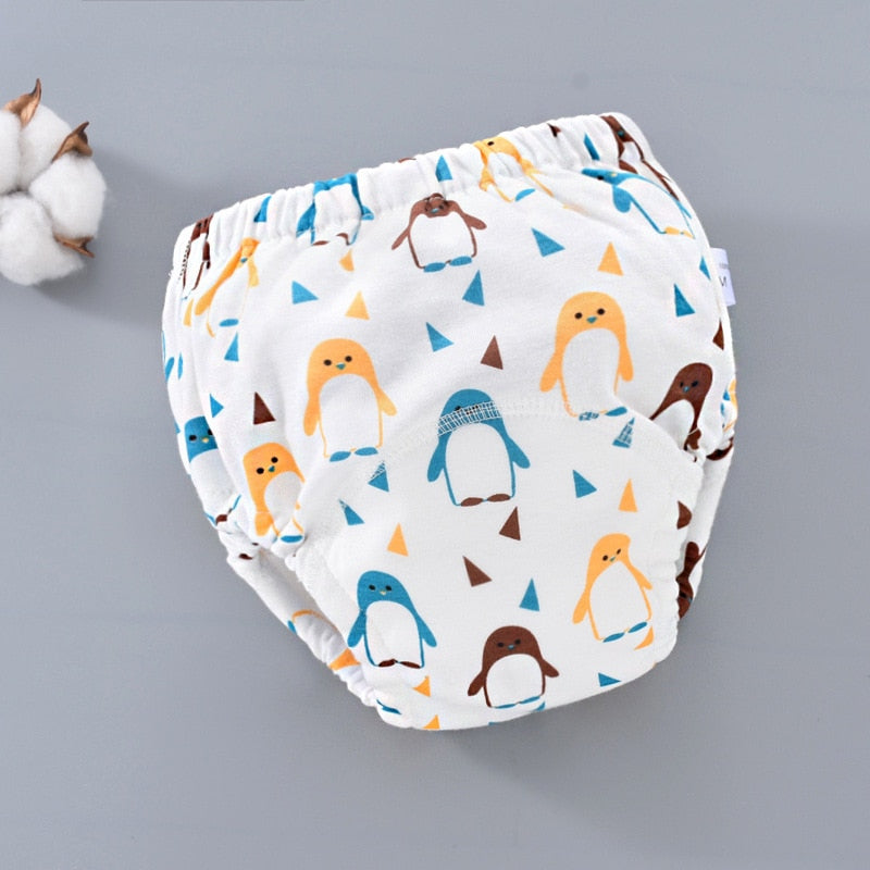 Hot 6 Layer Waterproof Reusable Cotton Baby Training Pants Infant Short Underwear Cloth Baby Diaper Nappies Panties for Children