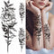 Sexy Flower Bird Temporary Waterproof Tattoo Sticker Girl Butterfly Dreamcatcher Cross Body Arm Sleeve Chest Fake Totem Women