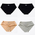 4 PCS/Lot Seamless Panties For Women Plain Panties Slip Silk Female Underwear Soft Thin Light Panti Culotte Femme Underpants