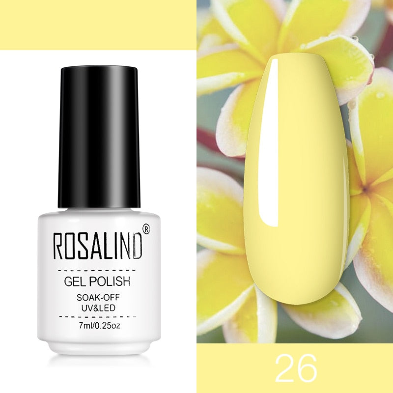 ROSALIND Nail Gel Polish Semi Permanent Polish All For Manicure Nails Art UV Hybrid Varnishes Gellak Base TOP Primer For Nails
