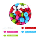 30pcs Silicone Lentil Beads BPA Free Food Grade Rodent DIY Charms Newborn Nursing Accessory Teething Necklace 12mm Abacus Bead