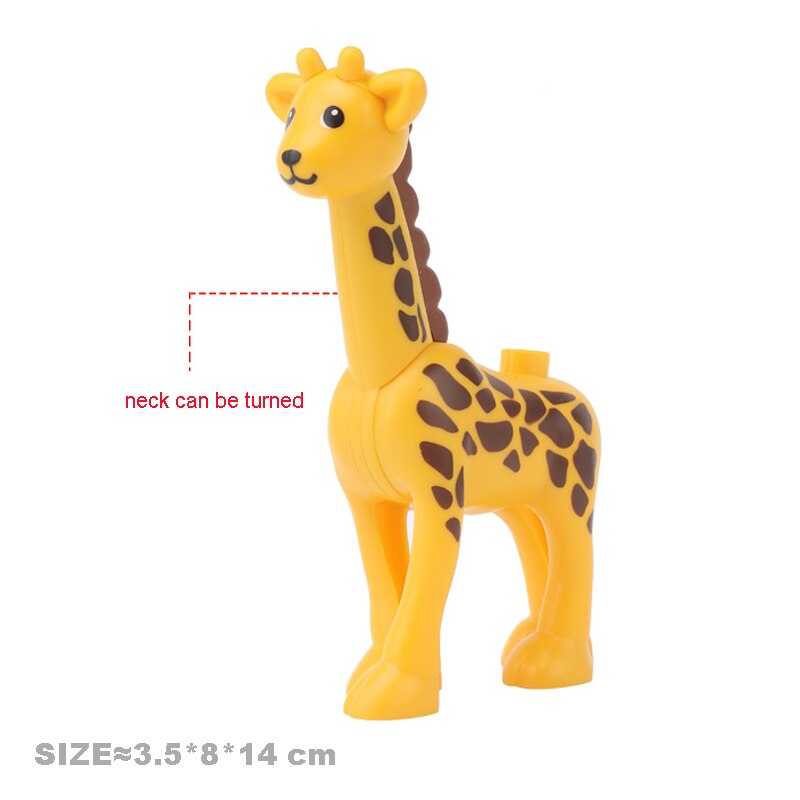 Multiple Styles Big Size Building Blocks Animals Accessories Figures Farm Zoo DIY Bricks Education Assemble Toys For Children