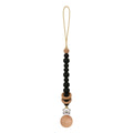 Baby Pacifier Clips Silicone Beads Wooden Ring Pacifier Chain Infant Nipple Appease Soother Chain Clips Dummy Holder Nipple Clip