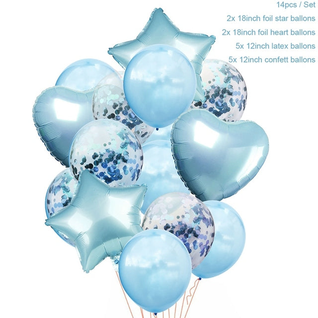 Happy Birthday Balloon 1 2 3 4 5 6 Foil Balloons Air Baloons 1st Birthday Party Decorations Kids Babyshower Baby Shower Boy Girl