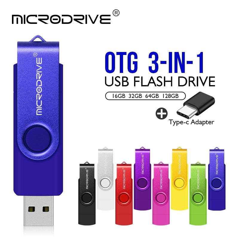 High Speed USB Flash Drive OTG Pen Drive 128gb 64gb Usb Stick 32gb type-c Pendrive Flash Disk for Android SmartPhone/PC