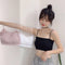 Fashion Women Sling Tube Top Sexy Bra Top Breathable Chest Pad Wearing Underwear Seamless Ice Silk Breast Wrap Lingerie Female