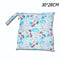 Baby Diaper Bag Cartoon Print Waterproof Wet Dry Nappy Zipper Handbag Stroller Carry Pack Travel Outdoor Wet Diaper Storage Bags