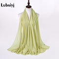 Muslim 2021 New Chiffon Hijab Scarf Women Solid Color Soft Long Shawls and Wraps Islamic Head Scarves Fashion turbante mujer