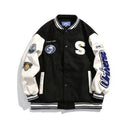 2021 street retro Letter embroidery baseball uniform cotton bomber jacket women winter loose all-match casual thickened jacket