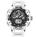 SMAEL Top Luxury Brand Men&#39;s Watch Outdoor Sports Waterproof Watches Dual Time Display Quartz Wristwatches Rubber Digital Clock