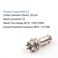 1 Set GX16 Nut TYPE Male &amp; Female Electrical Connector 2/3/4/5/6/7/8/9/10 Pin Circular Aviation Socket Plug Wire Panel Connector