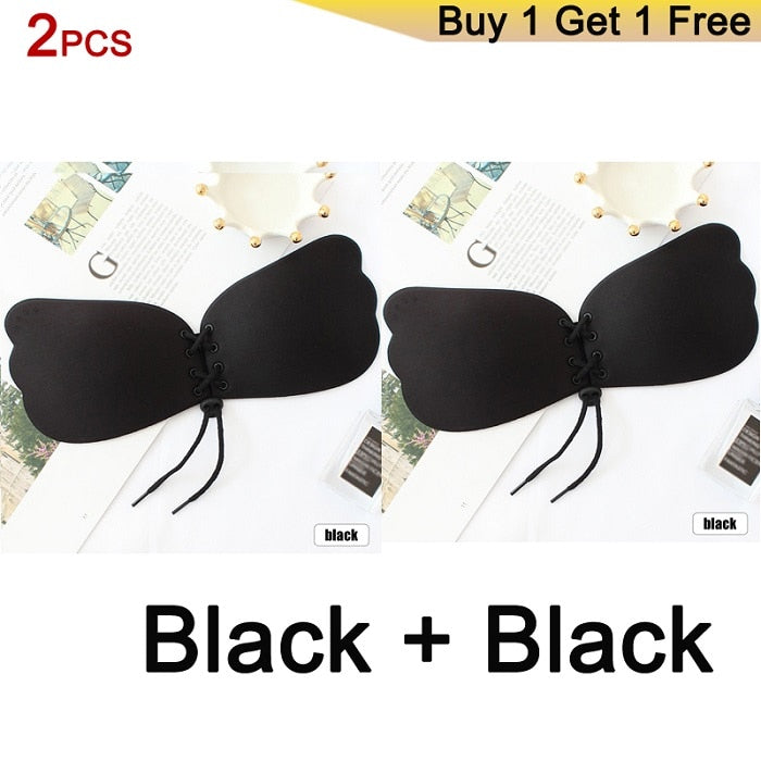 DeRuiLaDy Seamless Wireless Adhesive Stick Bra Strapless Push Up Bras Women Sexy Backless Lingerie Invisible Silicone Bralette