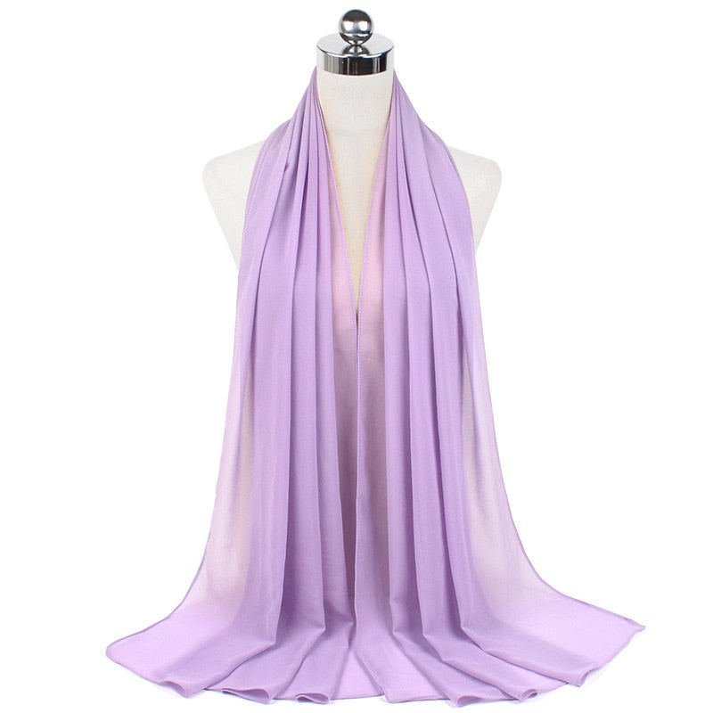 72*175cm Hijab Chiffon 2021 Maxi Big Size Scarf For Muslim Women Headscarf Ladies Headwraps Pashmina Hijab Muslim Fashion Islam