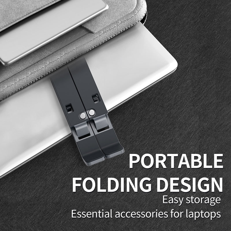 MC N3 Portable Laptop Stand Aluminium Foldable Stand Compatible with 10 to 15.6 Inches Laptops For Macbook Lenovo DELL