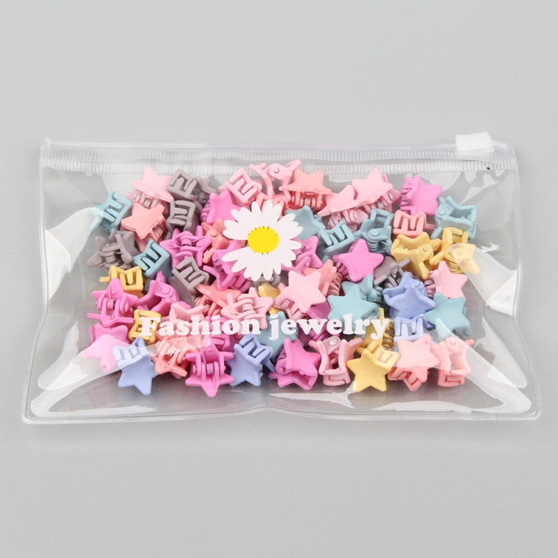 30Pcs/Bag Cute Girls Baby Heart Flower Crown Animals Colorful Hair Claws Sweet Hairpins Hair Clips Kid Hair Accessories
