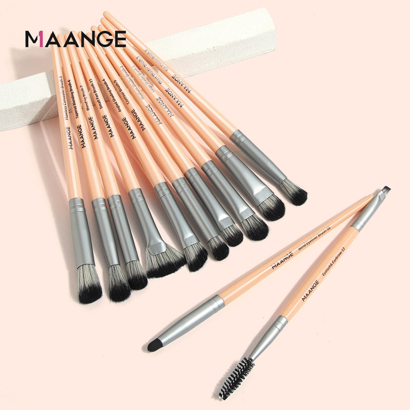 MAANGE Pro 3/5/12 Pcs Makeup Brushes Set Eyeshadow Eyeliner Eyelash Eyebrow Brush Beauty Make up Blending Tools Maquiagem