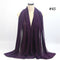Muslim Bubble Chiffon Hijab Scarf Women Solid Color Soft Long Shawls and Wraps Georgette Head Scarves Ladies Hijabs