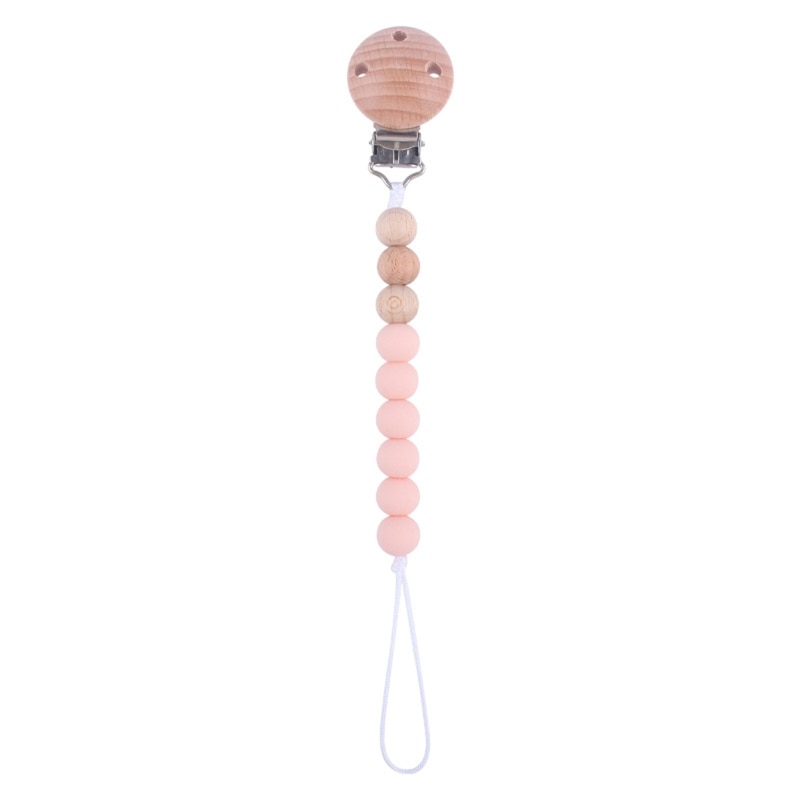 Pacifier Clips Chain Silicone Beads BPA Free DIY Dummy Clip Holder Soother Chains Baby Teething Toys Chew Gifts