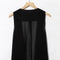 Chiffon Vests Women Holiday Street Solid Black Sweet Thin Summer All-match Fairy Outerwear Sexy Long Draped Open Stitch Vintage
