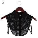 Fashion White Black Lace Fake Collar Blouse Vintage Detachable Shirt False Collar Lapel Blouse Top Women Clothes Accessories