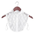 Fashion White Black Lace Fake Collar Blouse Vintage Detachable Shirt False Collar Lapel Blouse Top Women Clothes Accessories