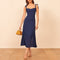 Dresses For Women 2022 Elegant Vintage Floral Dress Frill Sweetheart Neck Sleeveless Strap Tie Ruffle Hem Summer Beach Dress