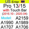 Keyboard Cover for Macbook Air 13 M2 Pro 13 M1 14 Max 15 16 Bar ID 17 Retina 11 Silicone Protector Skin Case A2337 A2442 A2681
