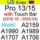 Keyboard Cover for Macbook Air 13 M2 Pro 13 M1 14 Max 15 16 Bar ID 17 Retina 11 Silicone Protector Skin Case A2337 A2442 A2681