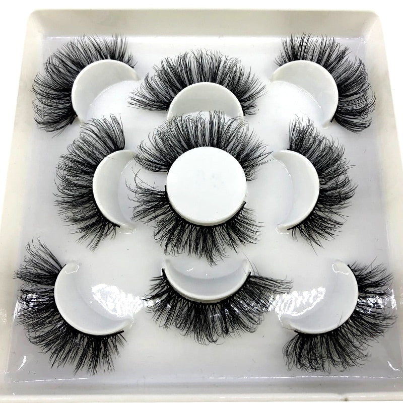 2022 New 5 pairs natural false eyelashes fake lashes long makeup 3d mink lashes eyelash extension mink eyelashes short eyelashes