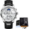 LIGE Men Watch Luxury Leather Waterproof Sport Quartz Wristwatch Chronograph Military Watch for Men Relogio Masculino Men‘s Gift