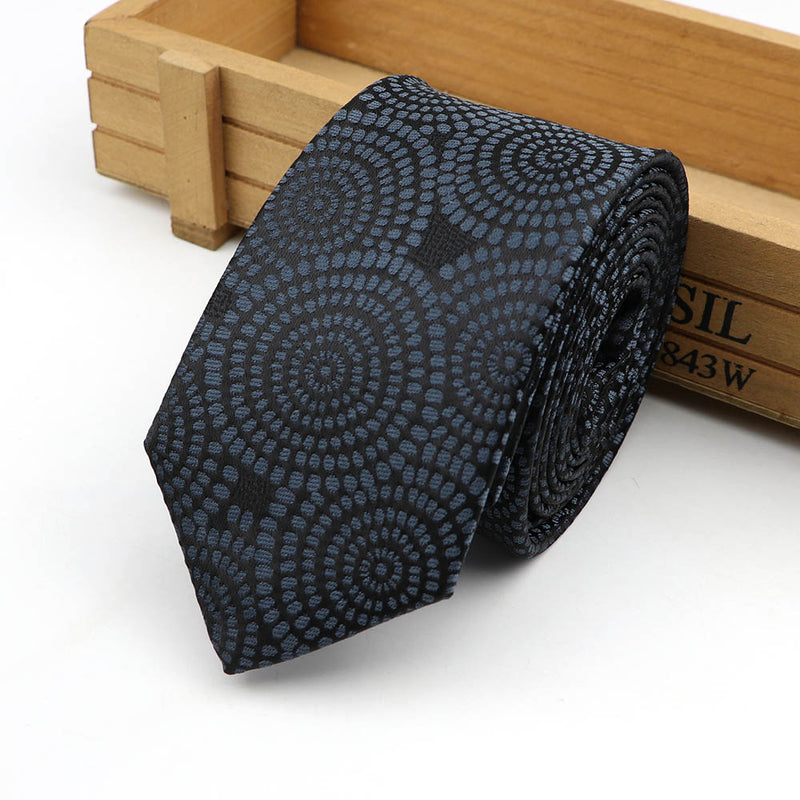 61 Colors Jacquard Striped Plaid Paisley Necktie 6cm Polyester Male Narrow Tie Skinny Tuxedo Suit Shirt Gift For Men Accessory