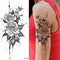 tattoo sticker women flower rose peony black tatouage temporaire femme temporary sleeve tattoo waterproof sexy body art fashion