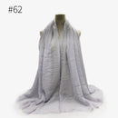 180X95CM Women Classic Muslim Crinkle Hijab Scarf Soft Cotton Head Scarves Turban Shawls Wraps Islamic Headband Femme Musulman