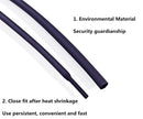 5 METER/LOT BLACK 1mm 1.5mm 2mm 2.5mm 3mm 3.5mm 4mm 5mm 6mm Heat Shrink Tubing Tube