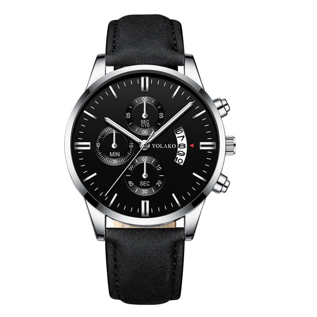 reloj hombre Fashion Men Stainless Steel Watch Luxury Calendar Quartz Wristwatch Business Watches Man Clock relogio masculino