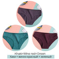 FINETOO Women&#39;s Cotton Panties 3Pcs Soft Striped Women Underpants Solid Girls Briefs Sexy Female Lingerie M-XL Comfort Underwear