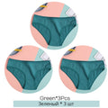 FINETOO Women&#39;s Cotton Panties 3Pcs Soft Striped Women Underpants Solid Girls Briefs Sexy Female Lingerie M-XL Comfort Underwear