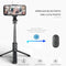 FANGTUOSI Wireless bluetooth selfie stick foldable mini tripod with fill light shutter remote control for IOS Android