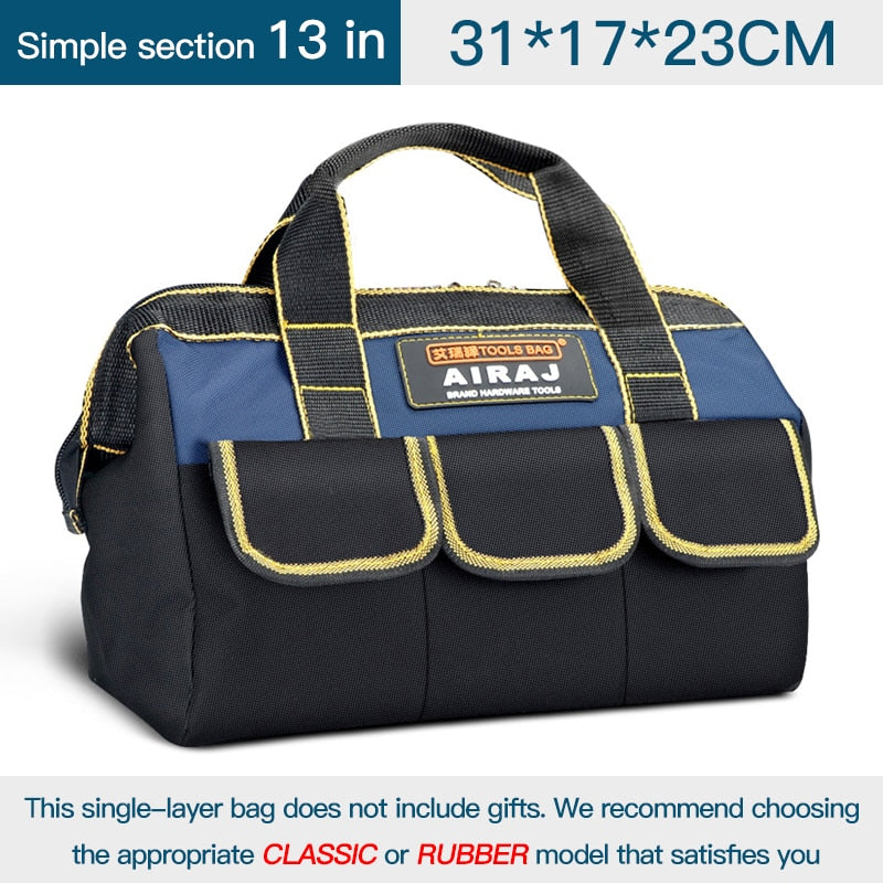 AIRAJ 2022 Upgrade Tool Bag 13/15/17/19/23 in Electrician Bag 1680D Oxford Waterproof Wear-Resistant Strong Tool Storage Toolkit