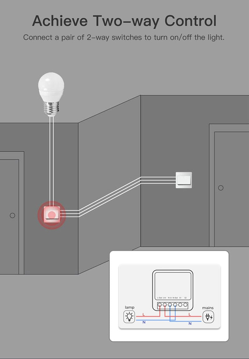 Wifi DIY Smart Switch Remote Controller 10A/16A Wireless Switches Smart Home tuya Smart Life APP Control Via Alexa Google Home