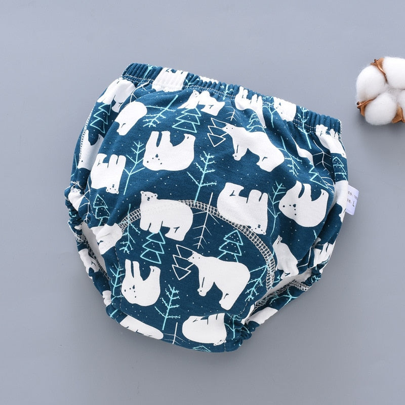 Hot 6 Layer Waterproof Reusable Cotton Baby Training Pants Infant Short Underwear Cloth Baby Diaper Nappies Panties for Children