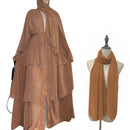 Chiffon Open Abaya Dubai Turkey Kaftan Muslim Cardigan Abayas Dresses For Women Casual Robe Kimono Femme Caftan Islam Clothing