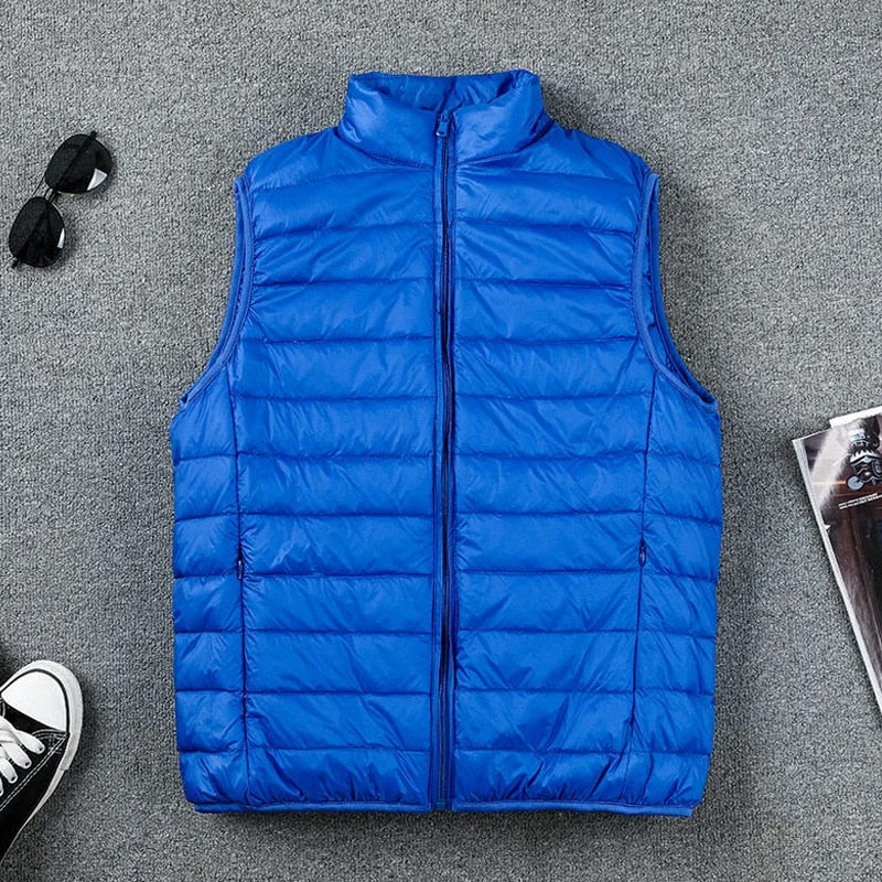 Winter Men Duck Down Vest 2021 Coat Ultralight Sleeveless Puffer Vest Jacket ultra thin warm lightweight down jacket Waistcoat