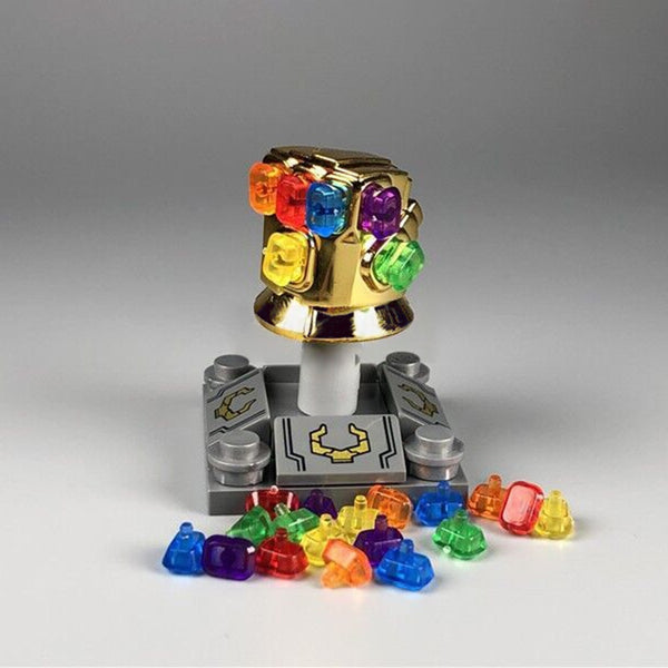 Single MOC Super Heroes Figures Accessories Model Bricks Kits Infinite Gloves Energy Gems Building Blocks DIY Toys For Children