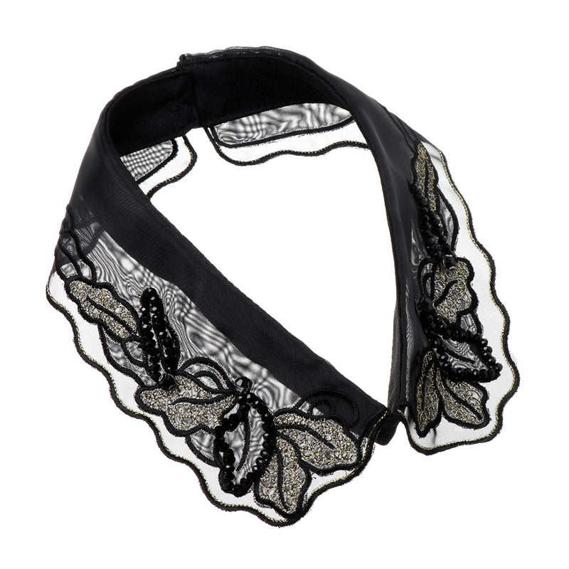 Fashion White Black Lace Fake Collar Blouse Vintage Detachable Shirt False Collar Lapel Blouse Top Women Clothes Accessories