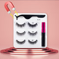 3Pairs Magnetic Lashes 3D Mink Eyelashes Wholesale Fake Eyelashes Magnetic Eyeliner With Tweezer Makeup Set For Beauty Faux Cils