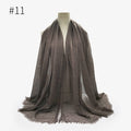180X95CM Women Classic Muslim Crinkle Hijab Scarf Soft Cotton Head Scarves Turban Shawls Wraps Islamic Headband Femme Musulman