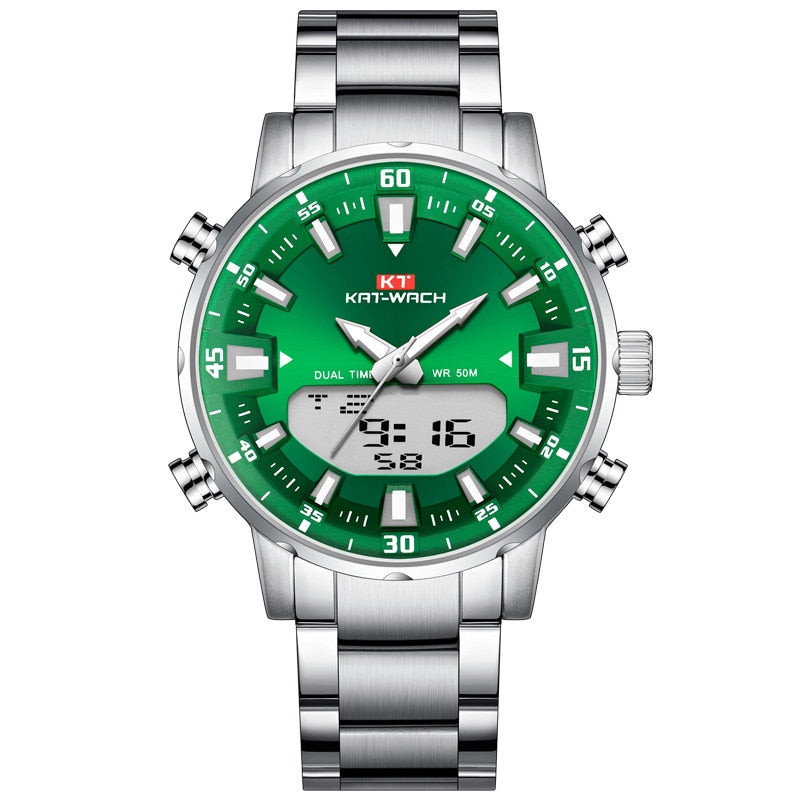 KAT-WACH Watch Male 2022 Sports Digital Watches Men Waterproof Steel Military Quartz Watch For Men Wristwatch Relogio Masculino